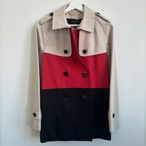 NWOT Coach Color Block Short Trench Coat